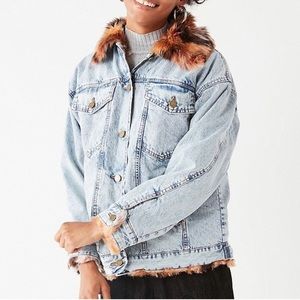Urban Outfitters BDG Faux Fur Lined  Denim Jacket